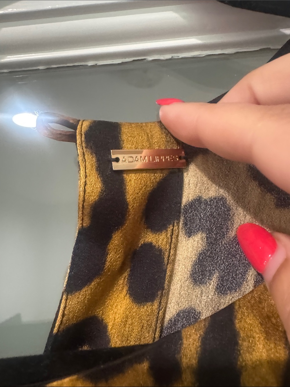 Adam Lippes Yellow and Black Leopard Print Short Sleeve Blouse - Picture 3 of 3